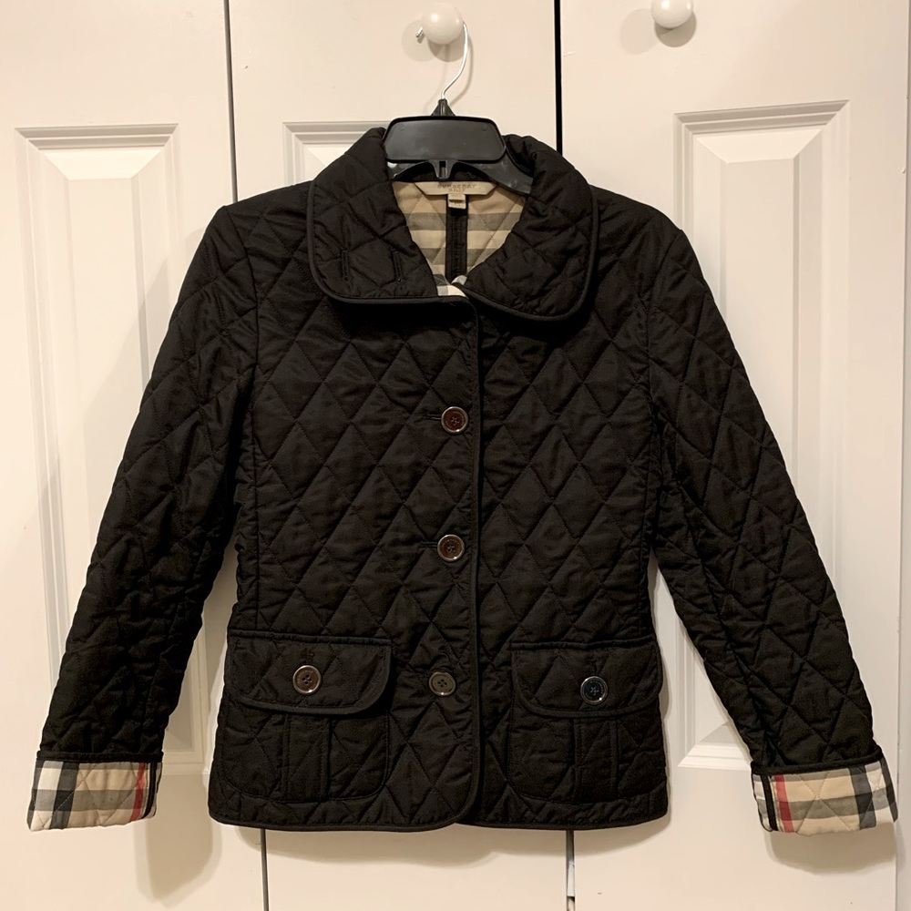 Burberry quilted black jacket S